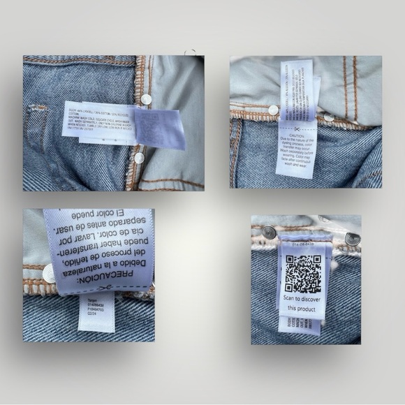 Universal Thread Baggy Studded Jeans Women 16 Mid Rise Light Wash Denim - Picture 9 of 9